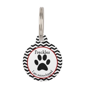 Cute Paw Print Personalized Pet Tag by theburlapfrog at Zazzle