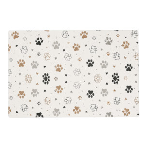 Cute Paw Print Pet Feeding Mat