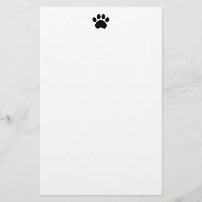 Cute Paw Print Stationery | Zazzle