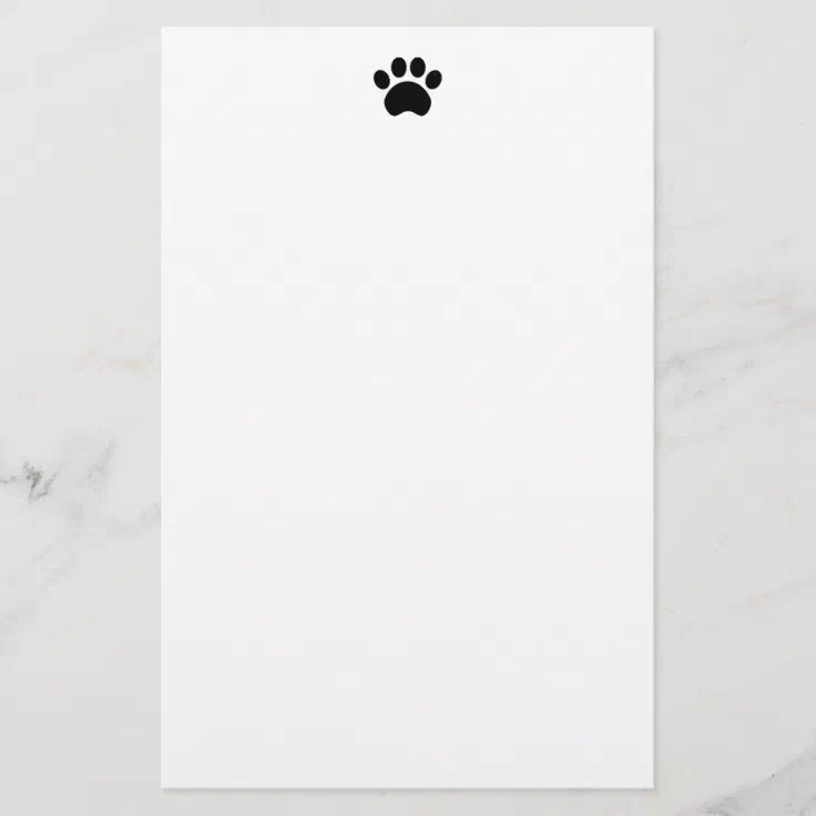 Cute Paw Print Stationery | Zazzle