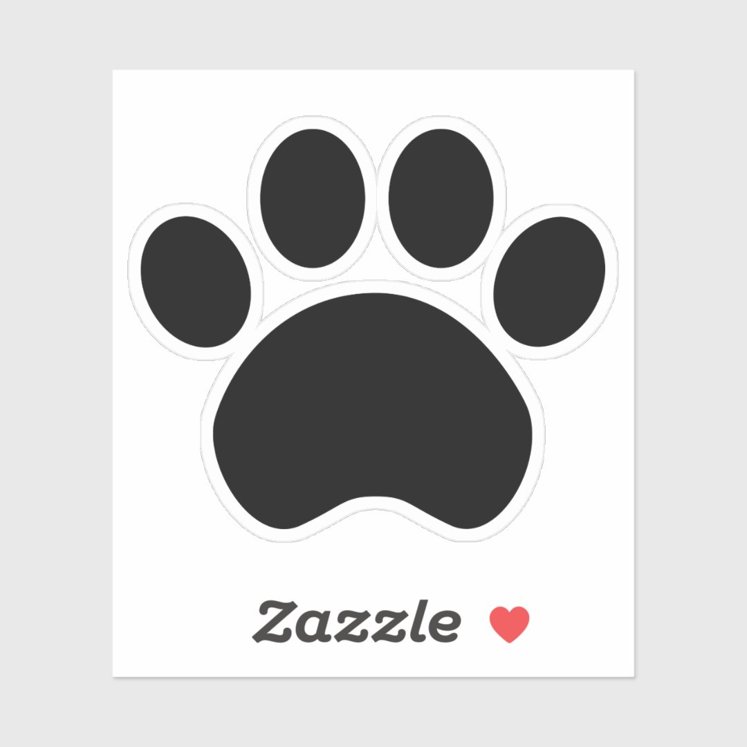 Cute Paw Print Sticker | Zazzle