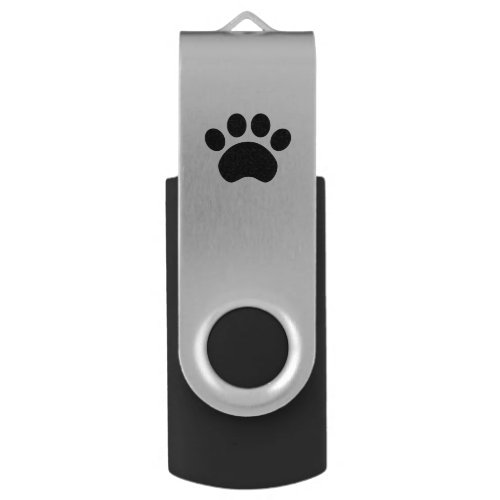 Cute Paw Print USB Swivel Drive