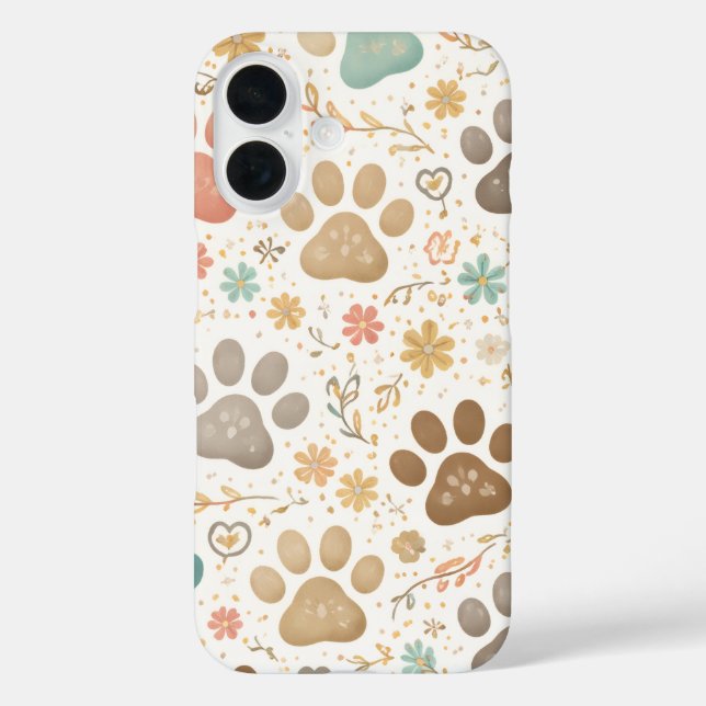 Cute Paw Prints Case-Mate iPhone Case (Back)