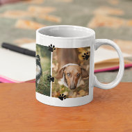 Cute Paw Prints Four Pet Photos Coffee Mug