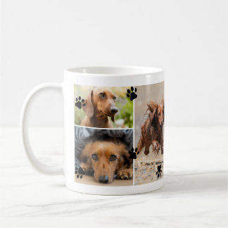 Cute Paw Prints Six Pet Photos Coffee Mug