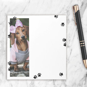 Cute Paw Prints Tall Pet Photo Notepad
