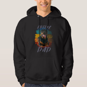 Cute paw Retro Heart Rottie Dog Pet Animals rottwe Hoodie