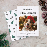 Cute Paw Tree Dog Photo Happy Howlidays