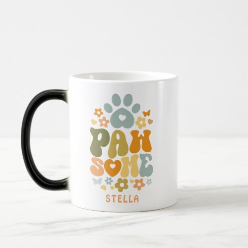 Cute Pawsome Retro Dog Mom Magic Mug