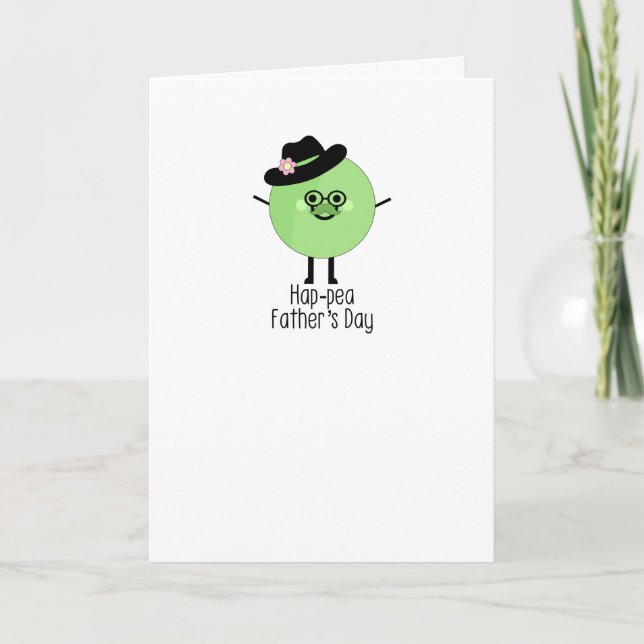 Cute Pea Happy Father’s Day Card (Front)