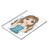 Cute Peace Girl Notebook (Left Side)