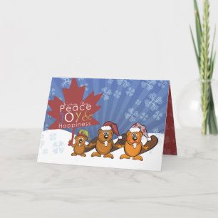 Cute peace, Joy and happiness greeting card