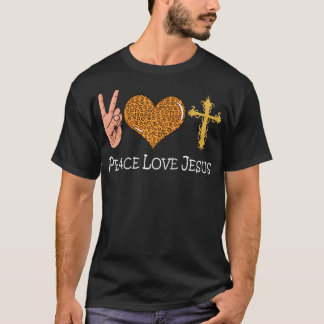Cute Peace Love Jesus - Peace Love Jesus - Christi T-Shirt