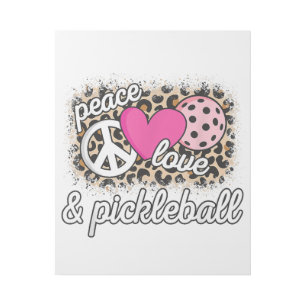 Cute Peace Love Pickleball Player Funny Pickle Bal Gallery Wrap