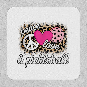 Cute Peace Love Pickleball Player Funny Pickle Bal Patch