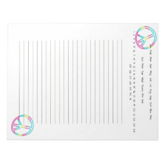 Cute Peace Sign Notepad