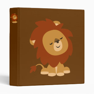 Cute Peaceful Cartoon Lion Avery Binder