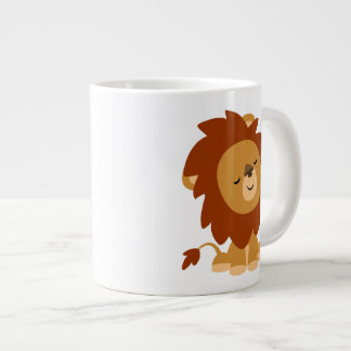 Cute Peaceful Cartoon Lion Jumbo Mug