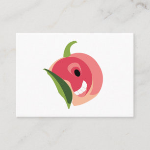 Cute Peach Fruit Business Card