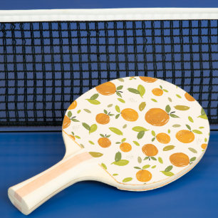 Cute Peach Fruit Pattern Ping Pong Paddle