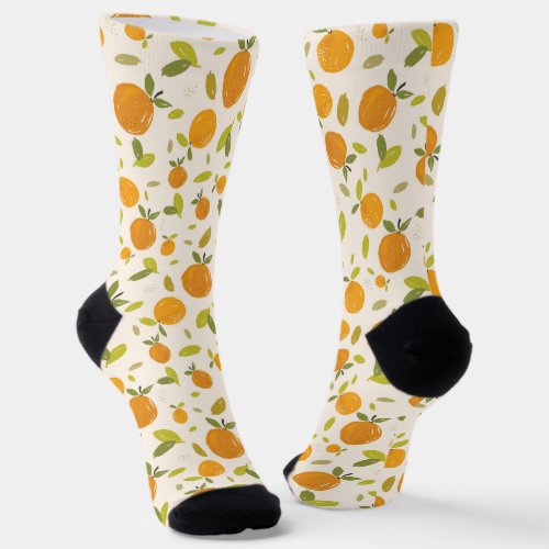 Cute Peach Fruit Pattern Socks