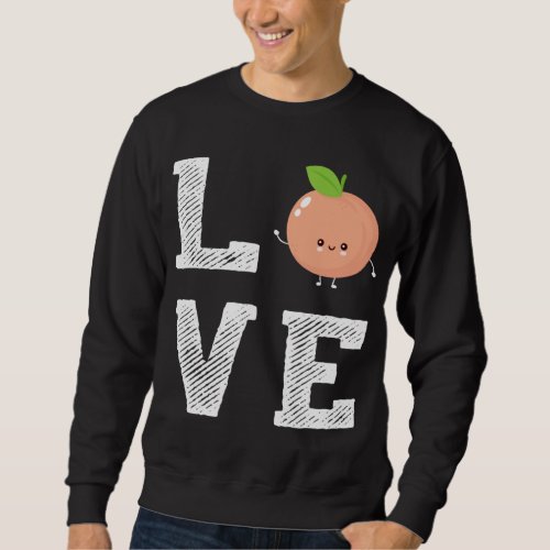 Cute Peach Love Kawaii Peach Fruit Gifts Sweatshirt