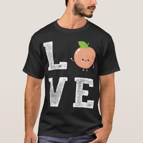 Cute Peach Love Kawaii Peach Fruit Gifts T_Shirt