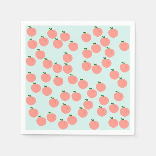 Cute Peach Paper Napkins