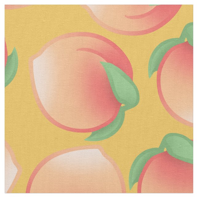 Cute Peach Pattern Fabric (Close Up)