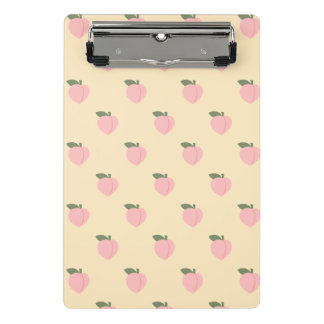 Cute Peach Pattern | Pastel Aesthetic Fruit Design Mini Clipboard