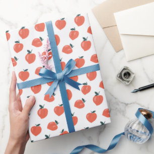 Cute Peach Pattern Wrapping Paper