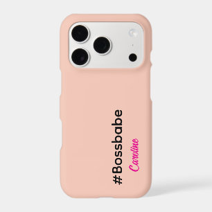 Cute Peach Personalized Name  iPhone 17 Pro Case