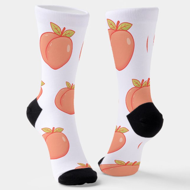 Cute Peach Socks (Angled)