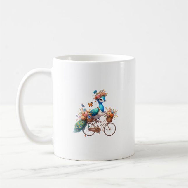 Cute Peacock Coffee Mug (Left)