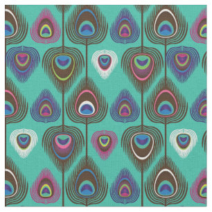 cute peacock feather pattern fabric