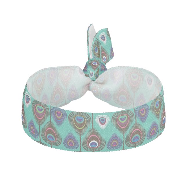 cute peacock feather pattern hair tie (Front)