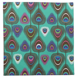 cute peacock feather pattern napkin