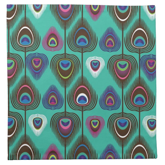 cute peacock feather pattern napkin (Front)