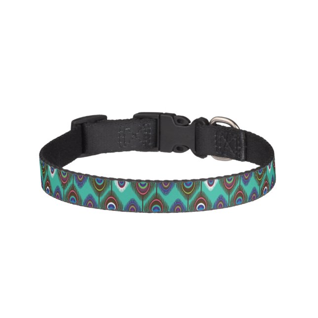 cute peacock feather pattern pet collar (Front)