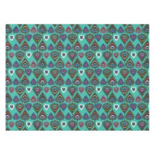 cute peacock feather pattern tablecloth