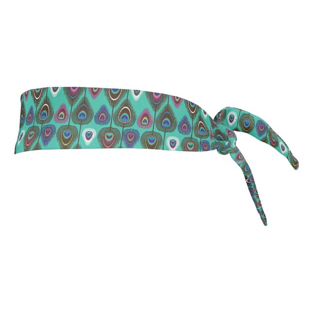 cute peacock feather pattern tie headband (Rotate 90)