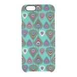 cute peacock feather pattern clear iPhone 6/6S case