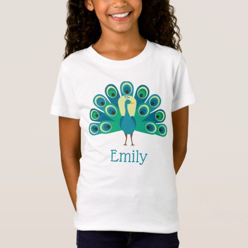 Cute Peacock Personalized T_shirt