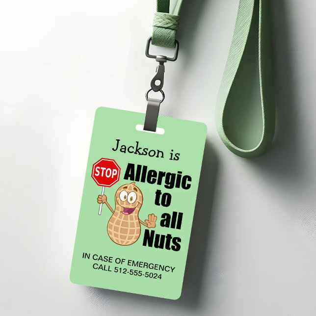 Cute Peanut Allergy Awareness Badge (Creator Uploaded)