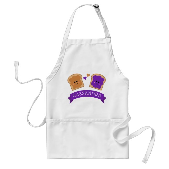 Cute Peanut Butter and Jelly Adult Apron (Front)