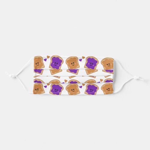 Cute Peanut Butter and Jelly Pattern Adult Cloth Face Mask