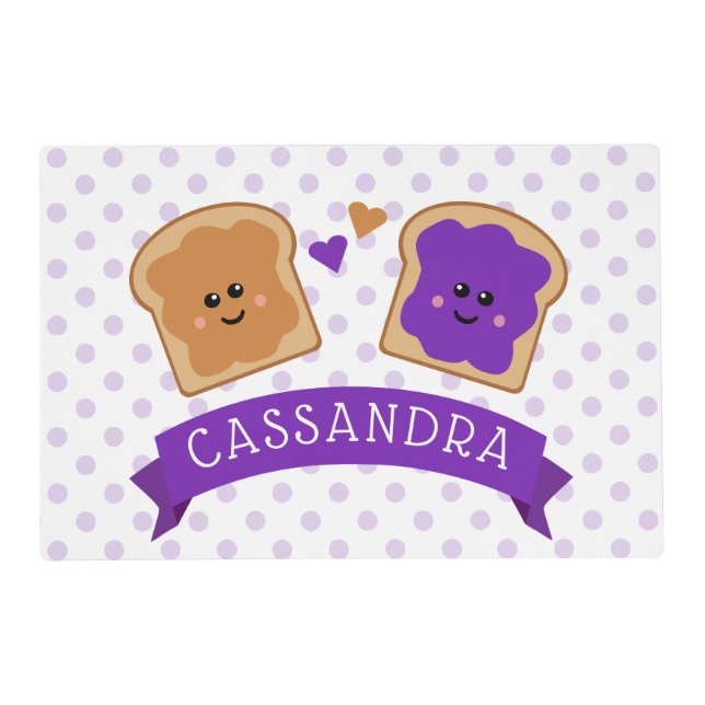 Cute Peanut Butter and Jelly Placemat (Front)