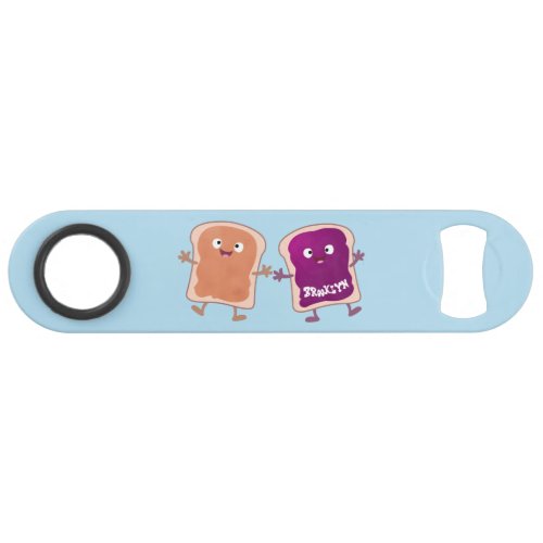 Cute peanut butter and jelly sandwich cartoon bar key