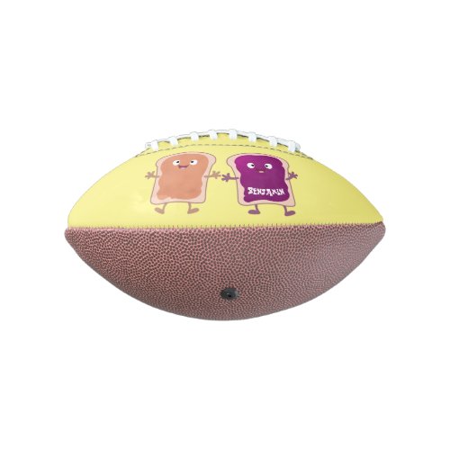 Cute peanut butter and jelly sandwich cartoon football