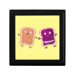 Cute peanut butter and jelly sandwich cartoon gift box